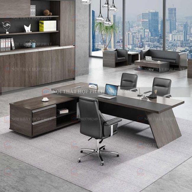 Bàn Làm Việc Cao Cấp Gỗ Thiết Kế BLVCCG010